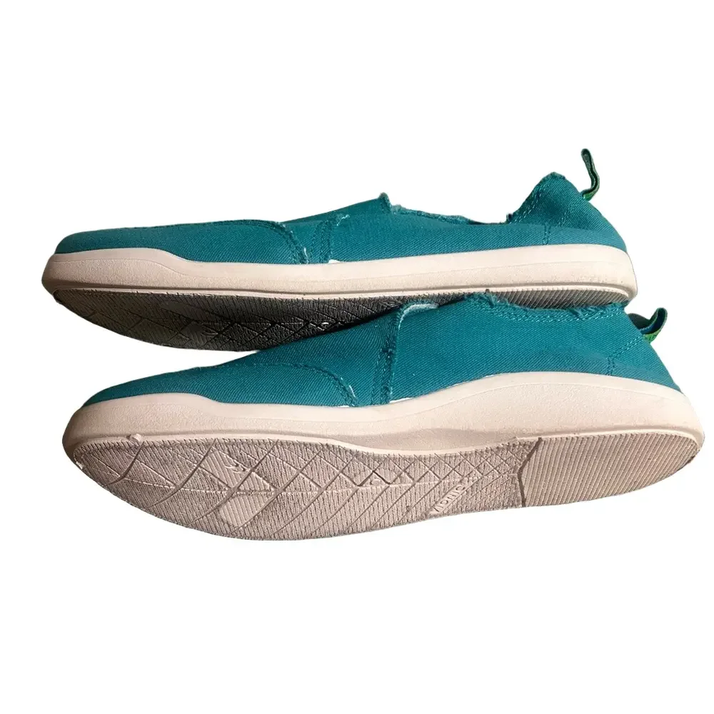 Vionic Turquoise Blue Beach  Slip-On Canvas Shoes - Picture 9 of 10